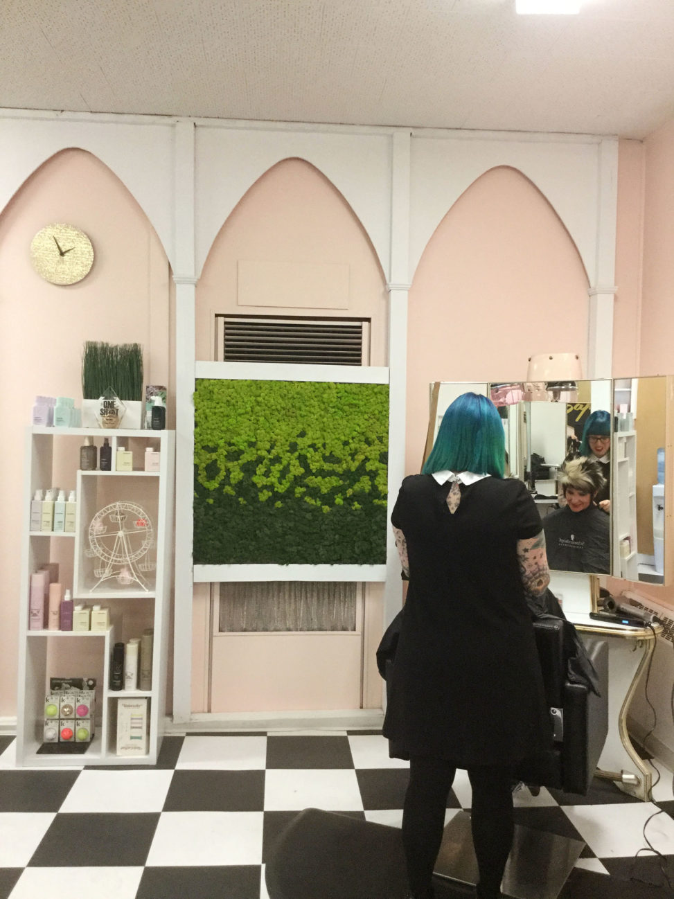 Multicolour reindeer moss at Sapphire hair salon